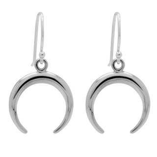 Silver 925 Crescent Drop Earrings