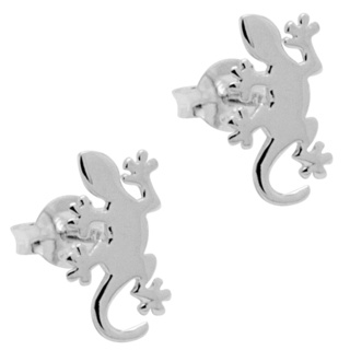 Silver 925 Gecko Stud Earrings
