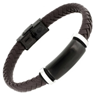 Synthetic Brown Leather Bracelet