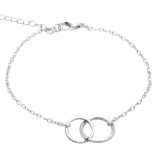 Silver Plated Interlinking Circles Bracelet