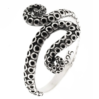 925 Silver Octopus Tentacle Ring