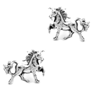 Silver Unicorn Stud Earrings