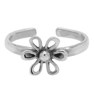 925 Silver Flower Toe Ring