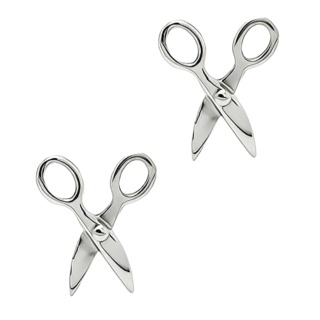 925 Silver Scissor Stud Earrings