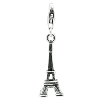 Silver Eiffel Tower Clip On Charm