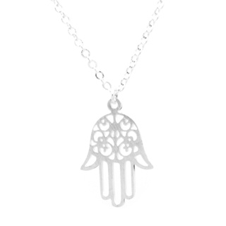 Silver Plated Hamsa Necklace