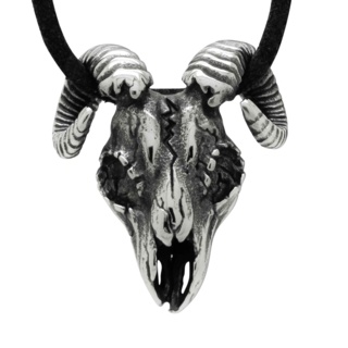 Stainless Steel Rams Skull Pendant