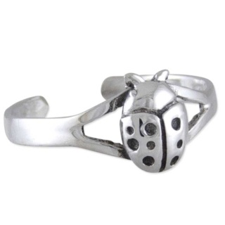 Ladybird Silver Toe Ring