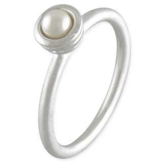 Silver Pearl Stacking Ring