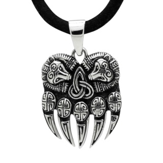 925 Silver Viking Bear Paw Necklace