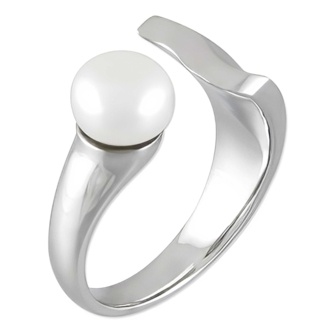 Worship Silver Pearl Ring
