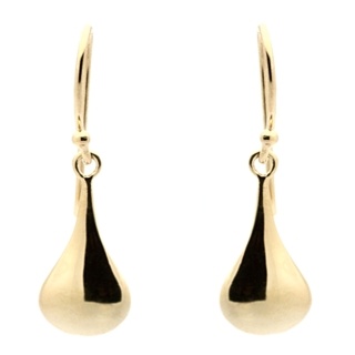 14Kt Gold & 925 Silver Teardrop Earrings