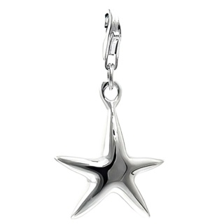 Silver Starfish Clip on Charm 