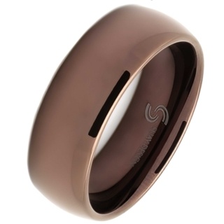 Dome Profile Coffee Coloured Tungsten Carbide Ring