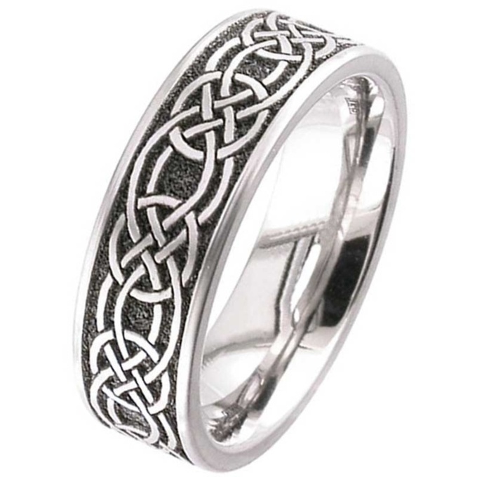 Celtic titanium clearance wedding bands