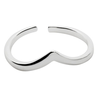 Silver V Midi Ring