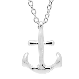Silver Plated Anchor Necklace