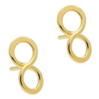 Gold Infinity Stud Earrings 