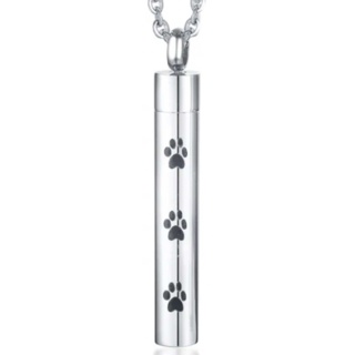 Stainless Steel Ashes Cylinder Pendant