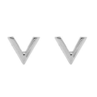 Silver 925 Mini V Shaped Earrings