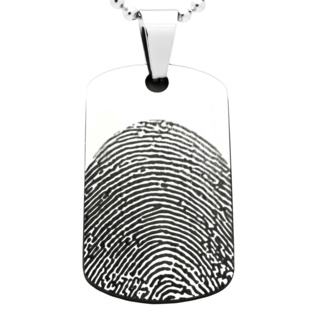 Personalised Fingerprint Dog Tag Necklace