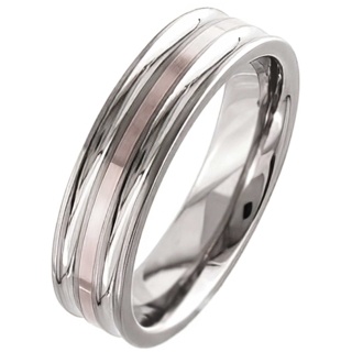 Rose Gold & Titanium Wedding Ring 