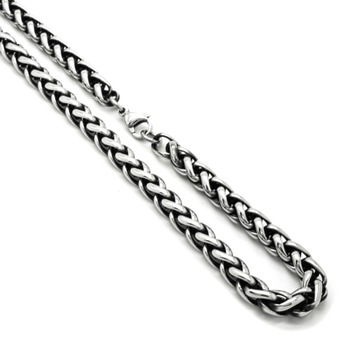 Mens Silver Chain Necklace, 7mm Width