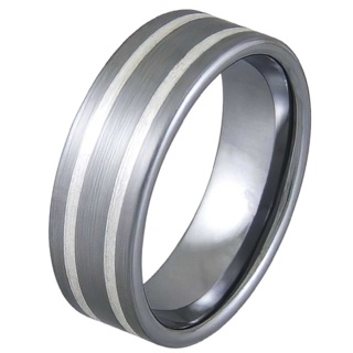 Accomplish Satin Tungsten Ring