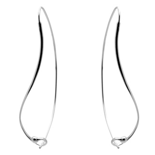 Twisted 925 Silver Push Through Drop Earrings
