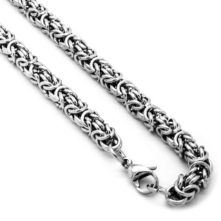 Stainless Steel 8mm Byzantine Necklace
