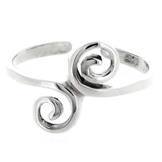 Silver Spirals Toe Ring
