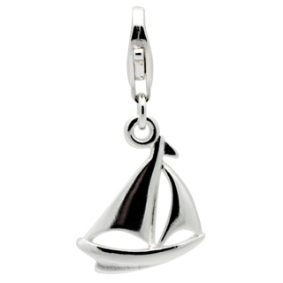 Silver Sailing Boat Clip on Charm