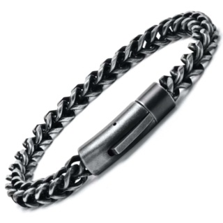 Gunmetal Grey Stainless Steel Bracelet