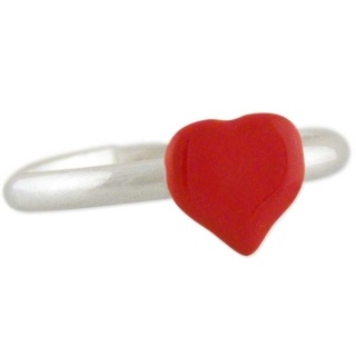 Loveheart Silver Toe Ring