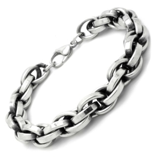 Stainless Steel Oval Chain Link Bracelet