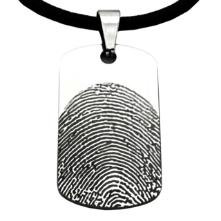 Personalised Fingerprint Dog Tag Necklace