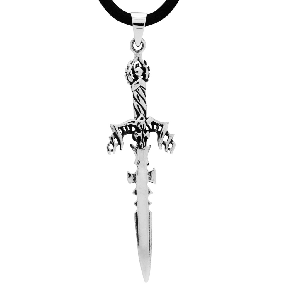 925 Silver Sword Necklace | Steel, Silver & Ceramic | Suay Design