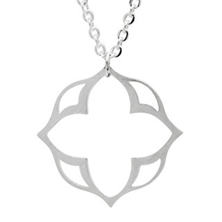 Silver Plated Lotus Flower Necklace