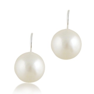 Snowdrop White Pearl Silver Earrings