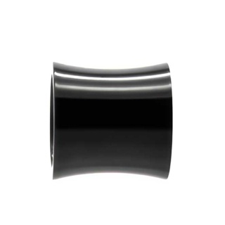 Black Polished Concave Titanium Bead