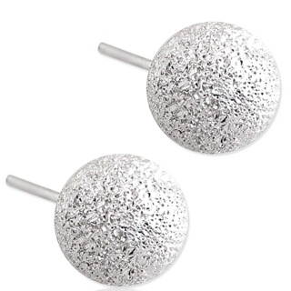 Silver Globe Earrings