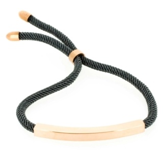 Rose Gold Stainless Steel Rope Bracelet 