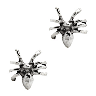 Silver Spider Stud Earrings
