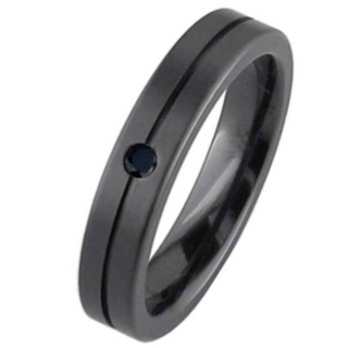 Black Diamond Zirconium Ring