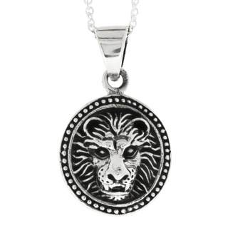 925 Silver Circular Lion Necklace