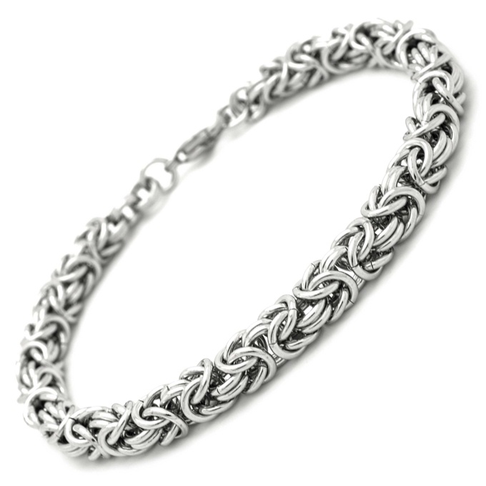 Sterling Silver 8.7mm Flat Byzantine Chain | Buy Online | Free and Fast UK  Insured Delivery