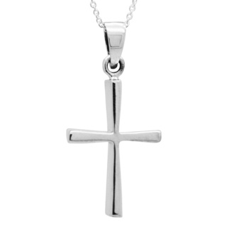 Polished 925 Silver Cross Necklace