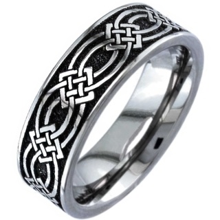 Celtic Knot Titanium Memorial Ring
