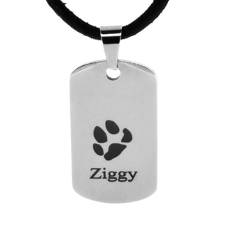 Personalised Paw Print Stainless Steel Dog Tag