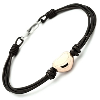Brown Leather Heart Bracelet